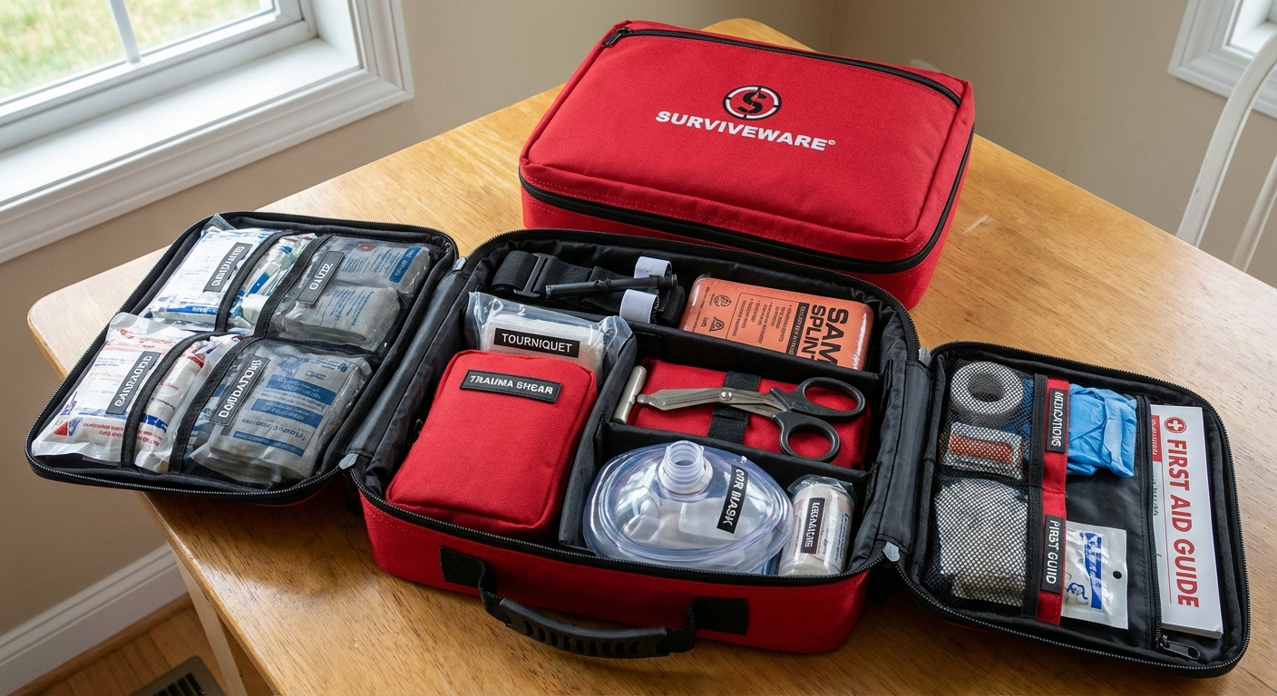 Surviveware Large First Aid Kit for car and camping